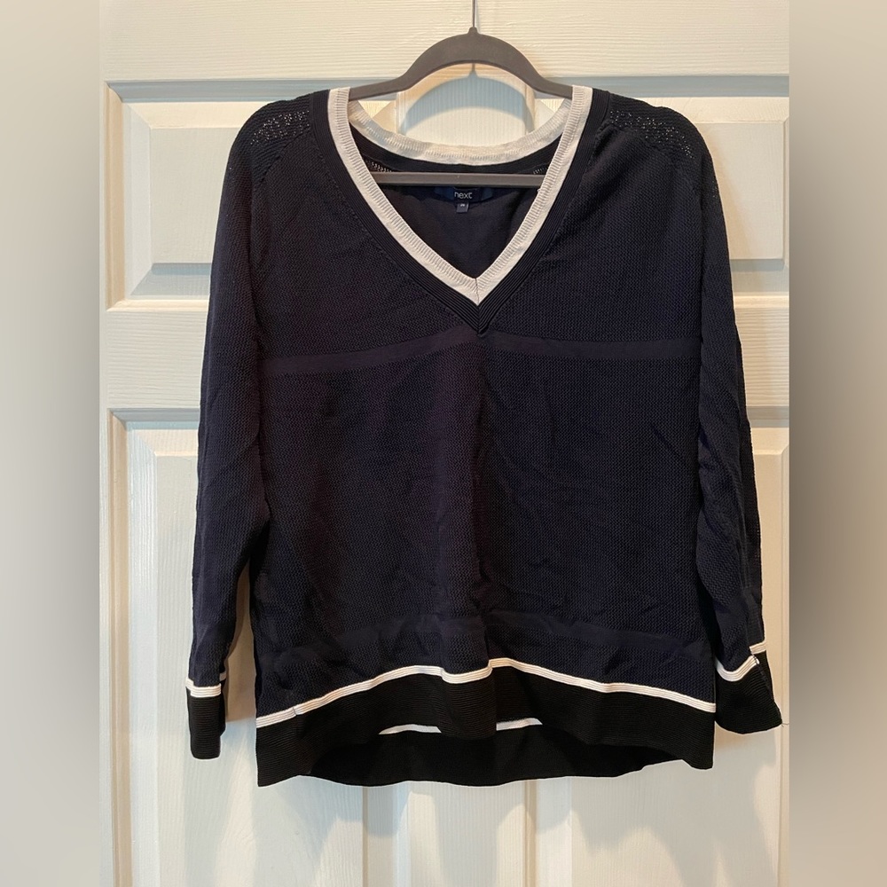 Next Navy and white Sweater size 20 UK, 16 US